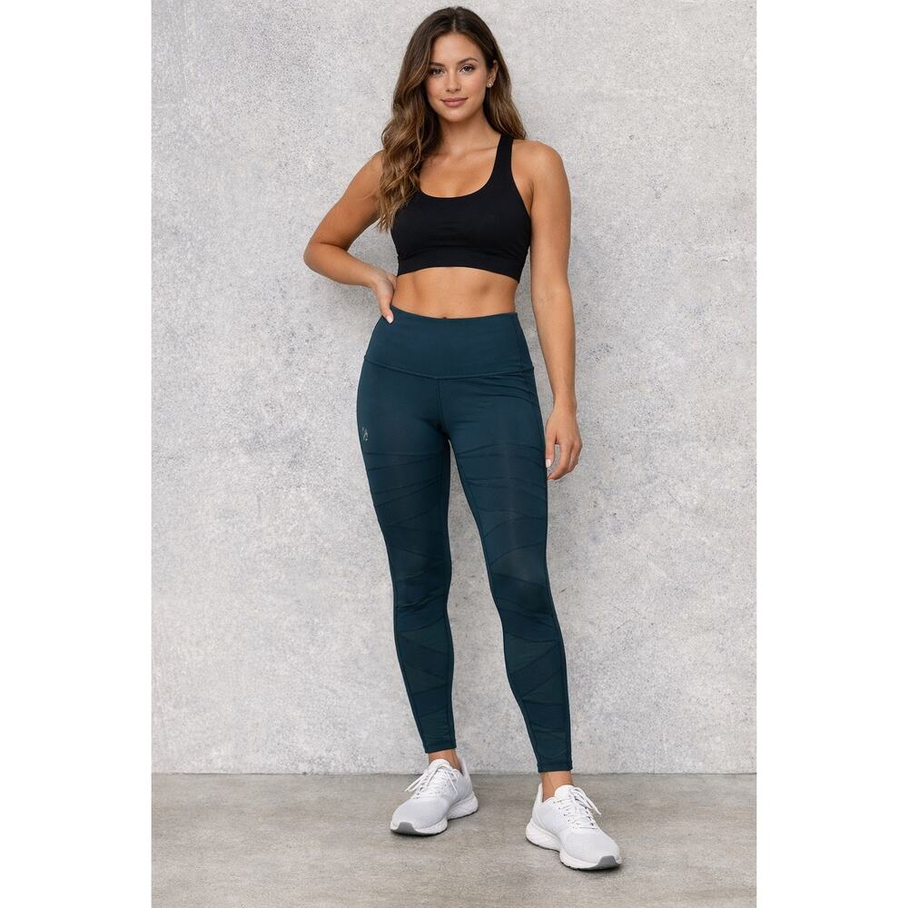 Lululemon Size 8 Teal High Rise Leggings Sculpt Yoga Gym Athleisure